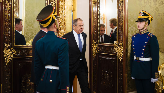 Министр иностранных дел Российской Федерации Сергей Лавров в Кремле, 5 октября 2017 года