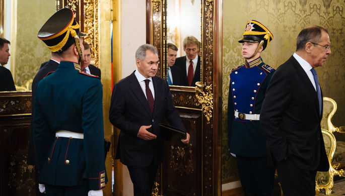 Министр обороны Российской Федерации Сергей Шойгу в Кремле, 5 октября 2017 года
