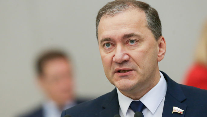 Член комитета Госдумы по бюджету и налогам Дмитрий Белик во время заседания, октябрь 2017 года