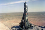 Ракета-носитель с космическим кораблем «Союз-9» на стартовой площадке, 1970 год