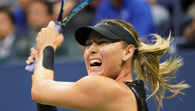 Мария Шарапова играет в четвертом круге US Open