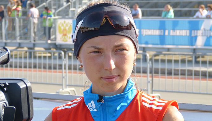 Российская биатлониста Ольга Якушова