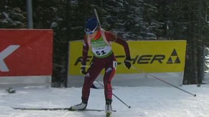Анастасия Егорова во время индивидуальной гонки на чемпионате России