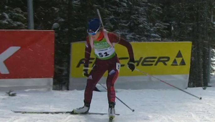 Анастасия Егорова во время индивидуальной гонки на чемпионате России