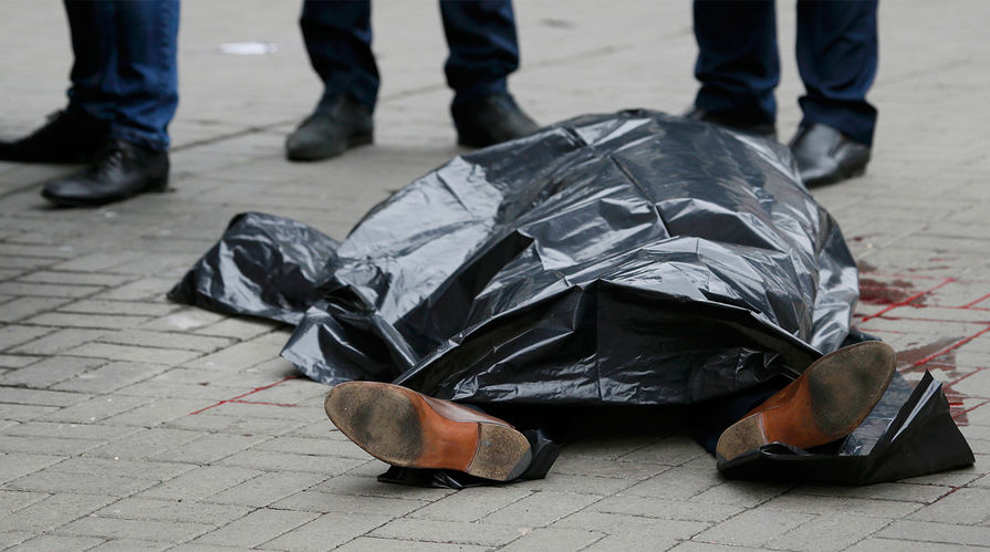 Место убийства экс-депутата российской Госдумы Дениса Вороненкова в центре Киева, 23 марта 2017 года