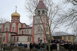 Прощание с погибшими в результате стрельбы у православного храма в Кизляре, 20 февраля 2018 года