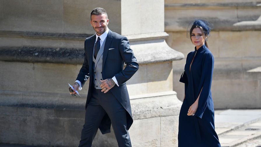 David and Victoria Beckham arrive for the wedding ceremony of Prince... 9