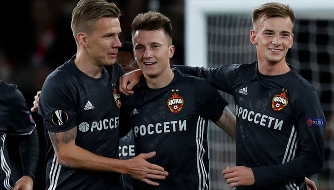 Во время 1/4 финала Лиги Европы УЕФА между ФК «Арсенал» и «ЦСКА», 5 апреля...