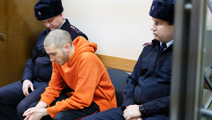 Рэпер Хаски (Дмитрий Кузнецов) во время рассмотрения административного дела в Первомайском районном...