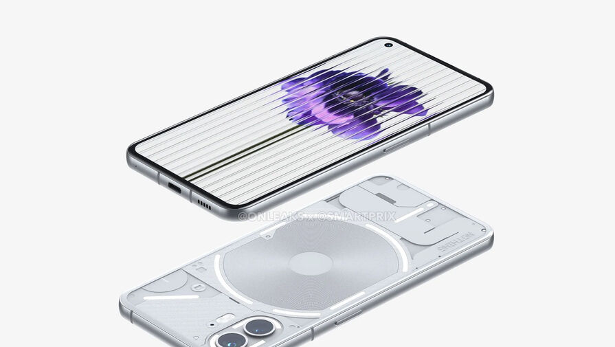 Инсайдер OnLeaks опубликовал качественные рендеры прозрачного смартфона Nothing Phone 2