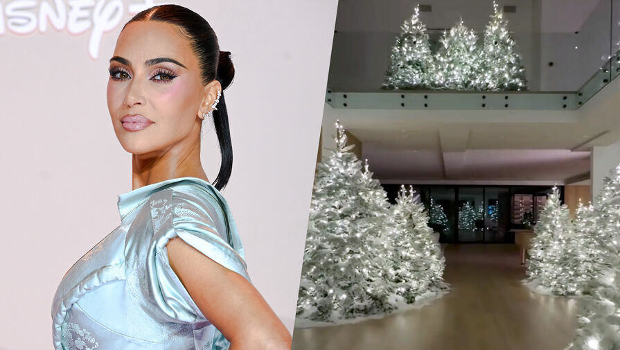 Модель Ким Кардашьян назвали безвкусной из-за новогоднего декора