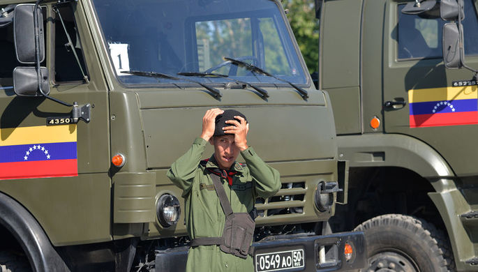 Военнослужащий вооруженных сил Венесуэлы во время конкурса в рамках «Армейских международных...