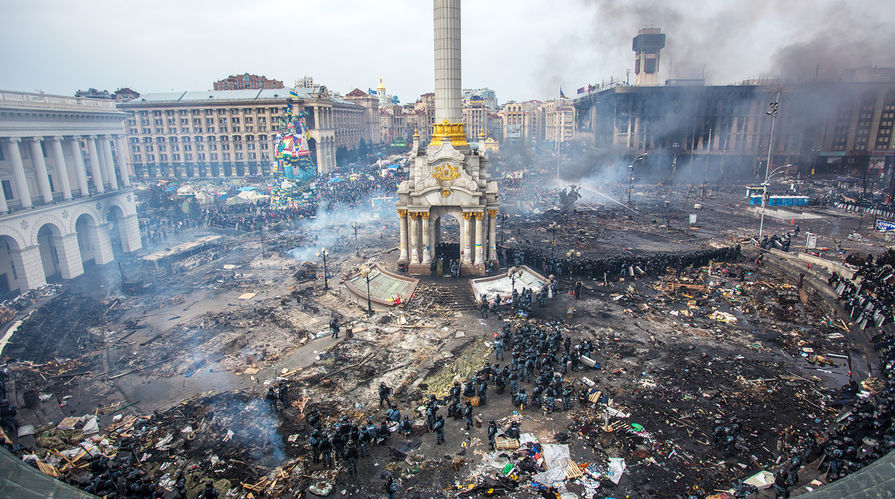 Ситуация в центре Киева, 19 февраля 2014 года