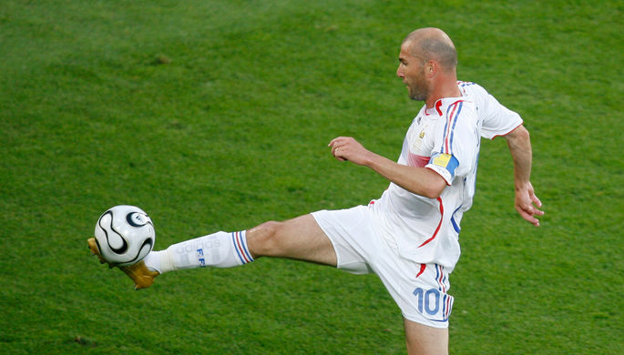 2006 год. Зинедин Зидан во время игры