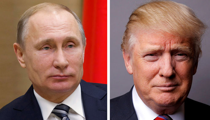 Президент России Владимир Путин и президент США Дональд Трамп