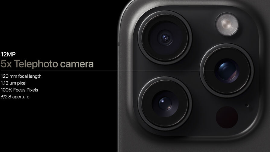 Apple оправдала отсутствие продвинутой камеры в iPhone 15 Pro Max стабилизацией