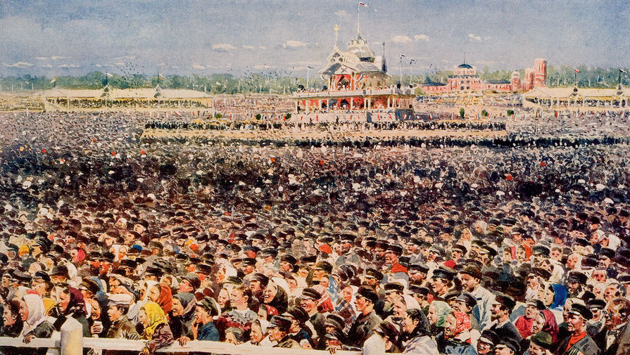 Ходынка. Акварель Владимира Маковского. 1897 г.