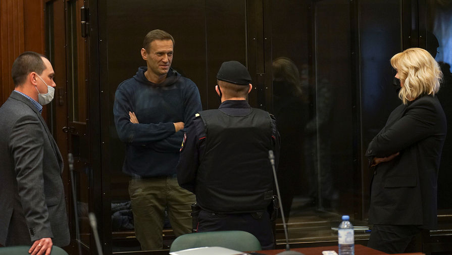  Алексей Навальный во время заседания Мосгорсуда, 2 февраля 2021 года 