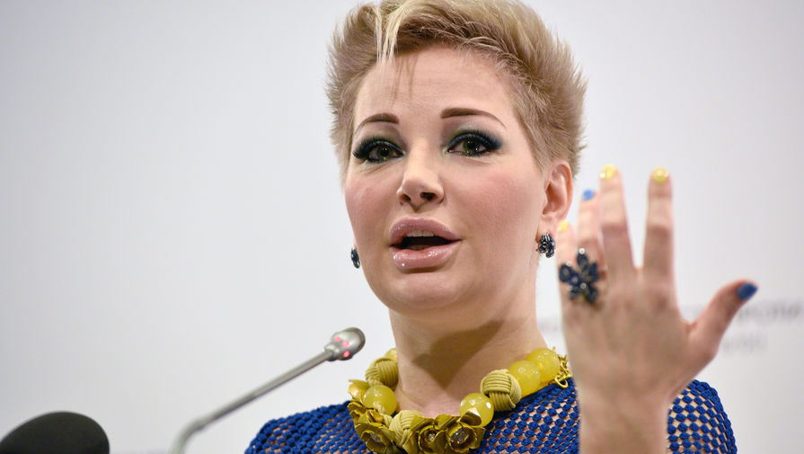  Мария Максакова на пресс-конференции в Киеве, 2017 год 