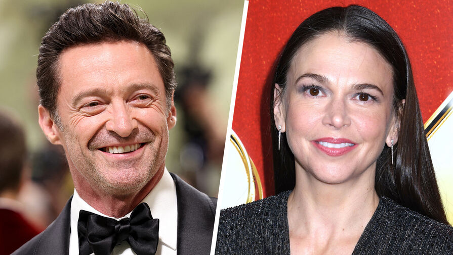 Актера Хью Джекмана засняли в объятиях Саттон Фостер в воде