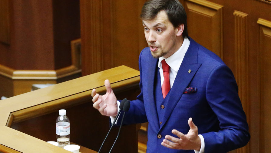 Кандидат на пост премьер-министра Украины Алексей Гончарук на первом заседании девятого созыва Верховной рады Украины в Киеве, 29 августа 2019 года