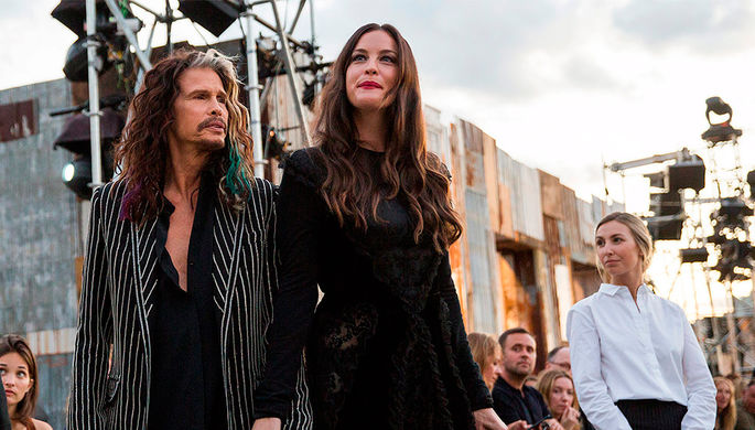 Лидер группы Aerosmith Стивен Тайлер с дочерью, актрисой Лив Тайлер