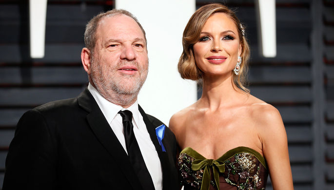 Кинопродюсер Харви Вайнштейн и модельер Джорджина Чапман на вечеринке Oscars Vanity Fair, февраль...
