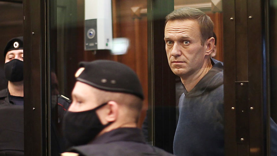 Алексей Навальный во время заседания Мосгорсуда, 2 февраля 2021 года