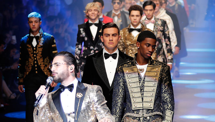 Показ коллекции Dolce & Gabbana в Милане, 13 января 2018 года