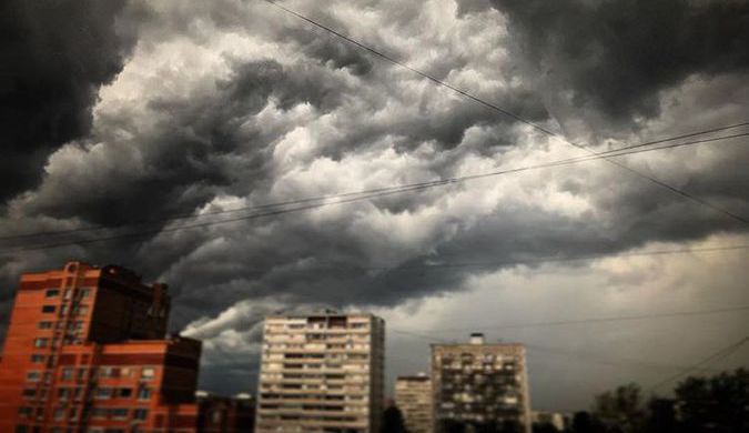 Во время непогоды в Москве, 15 августа 2018 года