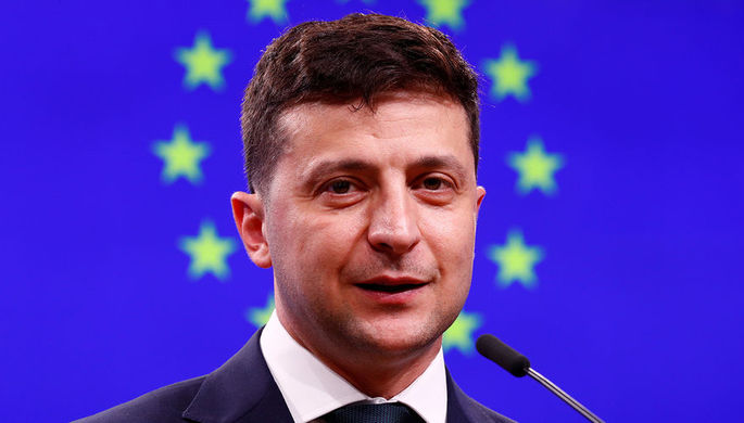 Президент Украины Владимир Зеленский во время визита в Брюссель, 5 июня 2019 года