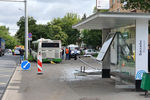 Последствия ДТП с автобусом в Люблино, в результате которого погибла женщина, 20 июля 2020 года
