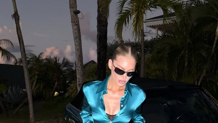 Модель Эльза Хоск выложила фото в бюстгальтере и полурасстегнутой рубашке