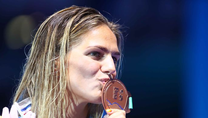 Россиянка Юлия Ефимова взяла бронзу на дистанции 100 м брассом на чемпионате мира по водным видам...