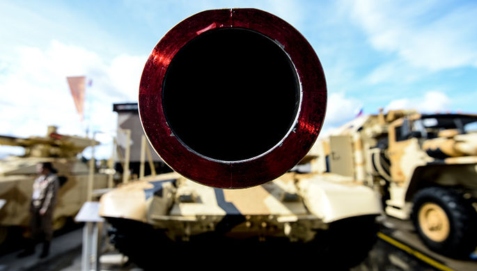 Танк Т-90МС представлен на стенде научно-производственной корпорации «Уралвагонзавод»