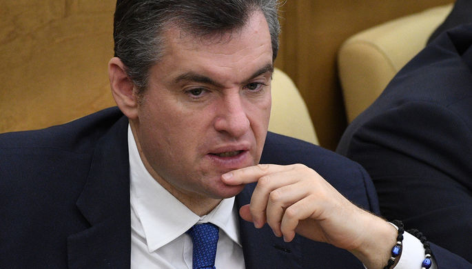 Председатель комитета Государственной Думы РФ по международным делам Леонид Слуцкий на пленарном...