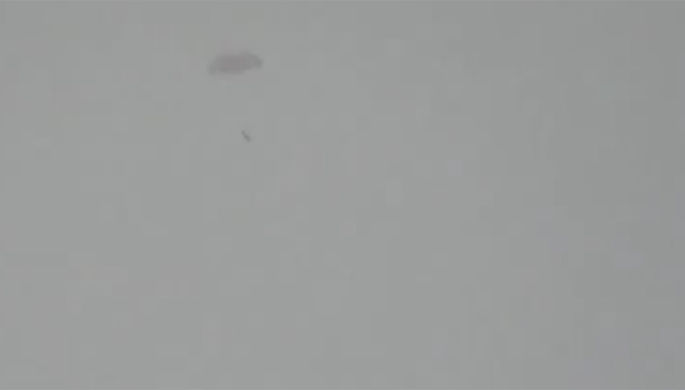 Скриншот видео сбитого Су-25 в Сирии