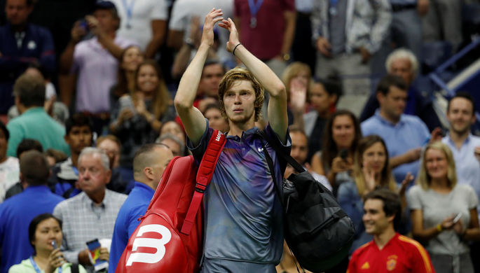 Андрей Рублев проиграл Рафаэлю Надалю в 1/4 финала US Open
