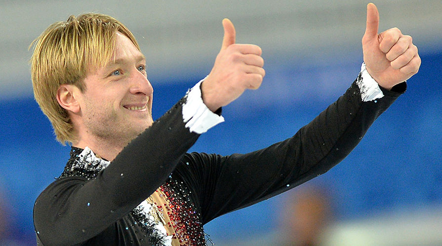 Евгений Плющенко выступает в короткой программе мужского одиночного катания командных соревнований по фигурному катанию на XXII зимних Олимпийских играх в Сочи, 2014 год