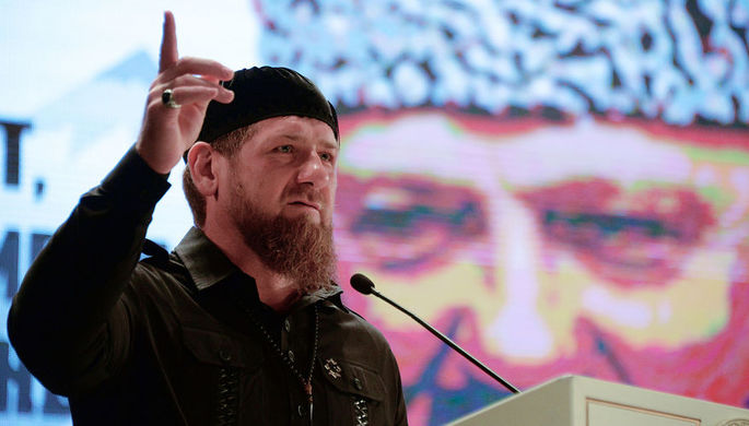 Глава Чечни Рамзан Кадыров во время мероприятия в Грозном, август 2018 года