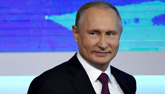 Президент России Владимир Путин во время ежегодной большой пресс-конференции в Центре международной...