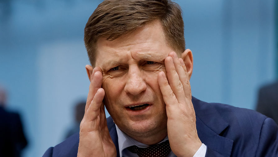 Губернатор Хабаровского края Сергей Фургал во время интервью на Российском инвестиционном форуме в Главном медиацентре Олимпийского парка, 2019 год