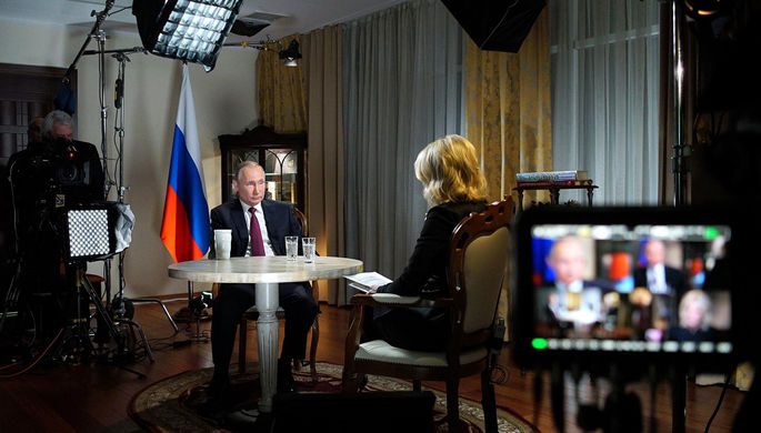 Интервью журналисту американского телеканала NBC Мегин Келли 1 марта 2018 года