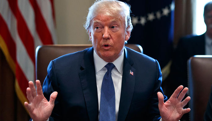 Президент США Дональд Трамп в Белом доме, 9 апреля 2018 года