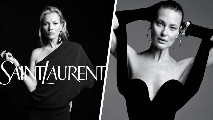 Модели Кейт Мосс и Шалом Харлоу появились в новой рекламе Saint Laurent