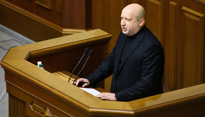 Секретарь СНБО Украины Александр Турчинов на заседании Верховной рады в Киеве, октябрь 2017 года