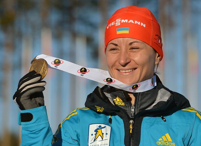Украинская биатлонистка Валентина Семеренко