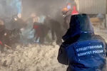 Поисково-спасательные работы на месте схода лавины на горнолыжный комплекс «Гора Отдельная» в Норильске, 9 января 2021 года