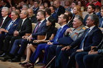 Президент РФ Владимир Путин и председатель правительства РФ Дмитрий Медведев на открытии нового концертного зала «Зарядье»