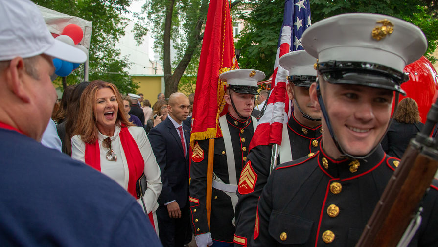 Во время торжественного приема в&nbsp;резиденции американского посла в&nbsp;особняке Второва (Спасо-Хаус) по&nbsp;случаю празднования Дня независимости США, 4 июля 2019 года